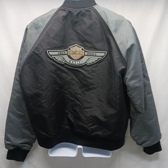 Harley Davidson 100 Year Anniversary Bomber/Jacket Grey Men's Large. Branded.... - Picture 3 of 16